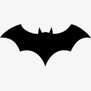 图标元素-蝙蝠翅膀黑色剪影与开图标